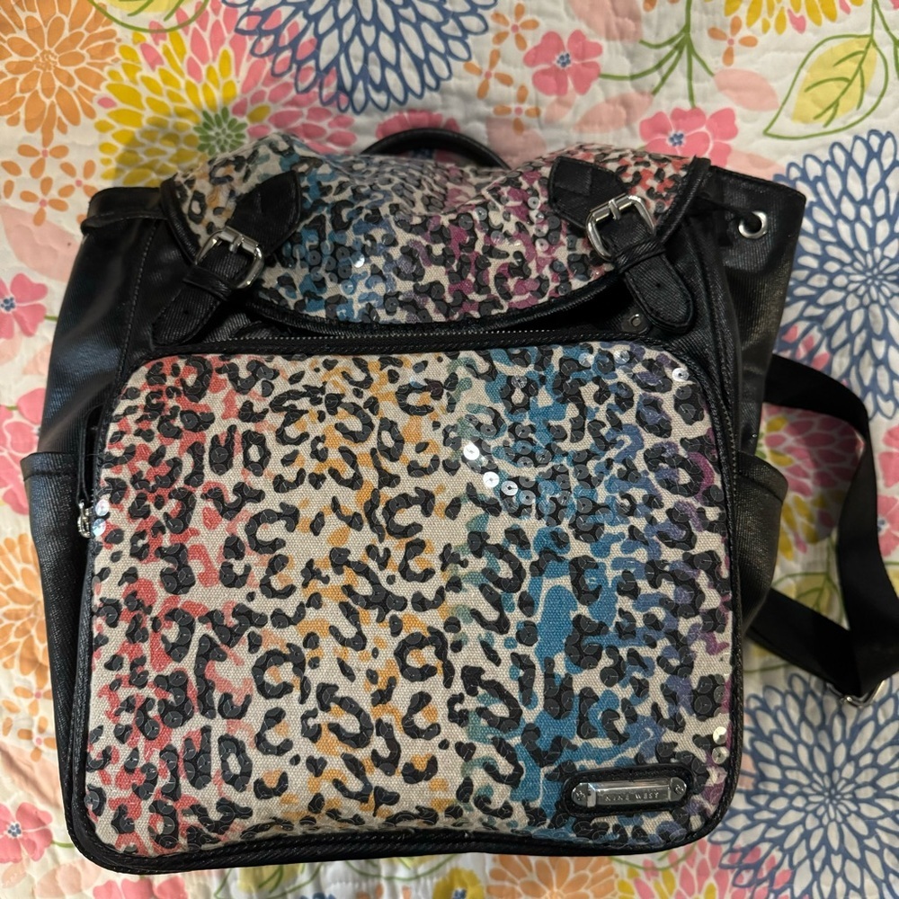 Nine West cheetah backpack
